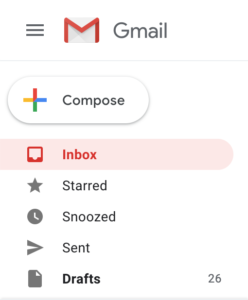 so sánh Zoho Mail Free và Gmail: giao diện hộp thư Gmail