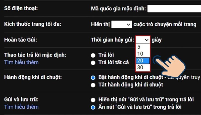 Thu hồi email đã gởi trong Gmail 2