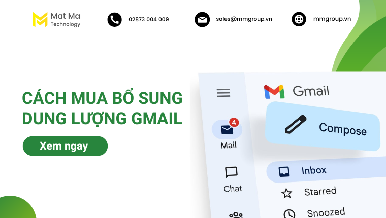 cách mua bổ sung dung lượng Gmail